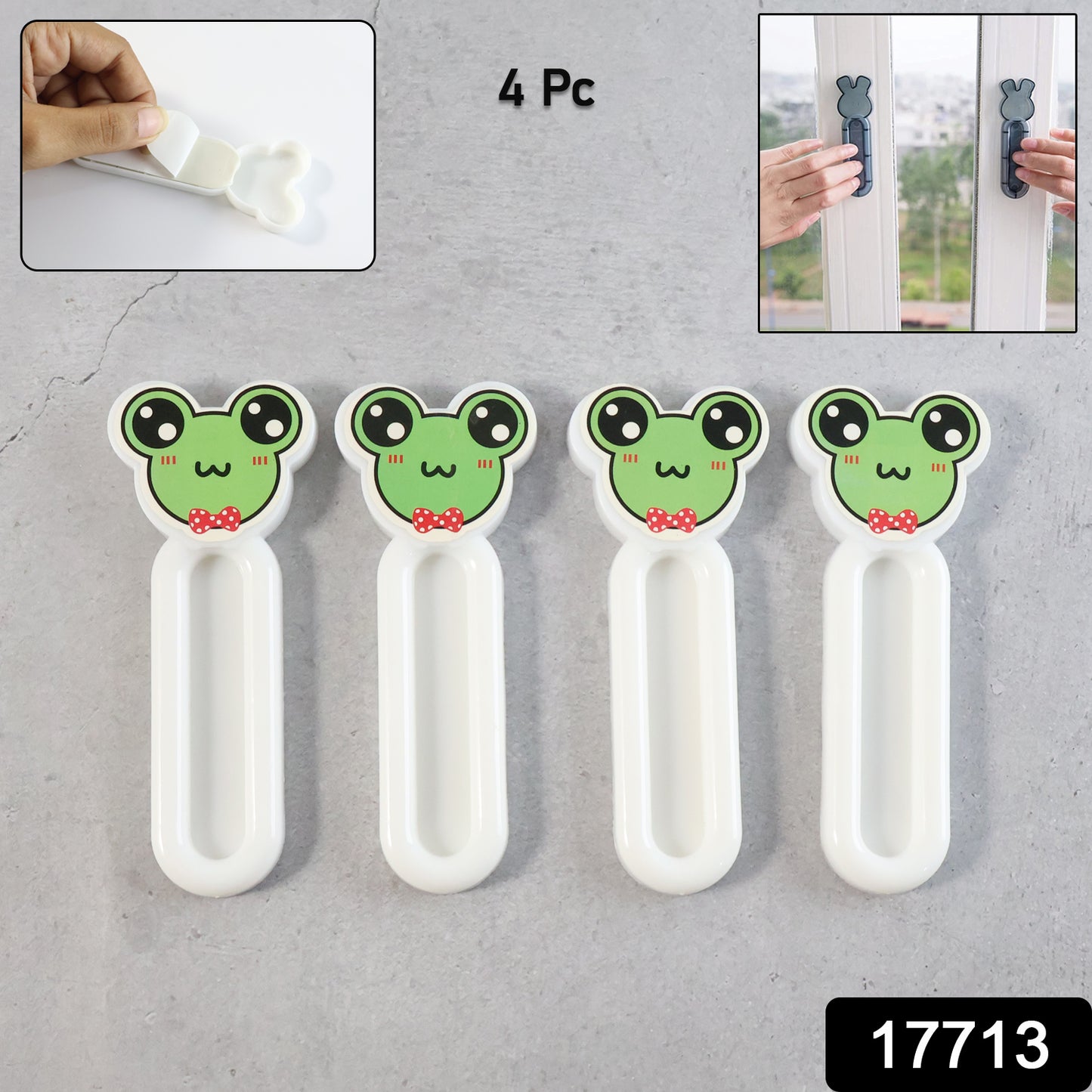 Set of four Wukusy Self Stick Push Pull Helpers for easier opening and closing of doors and drawers in home and kitchen use.