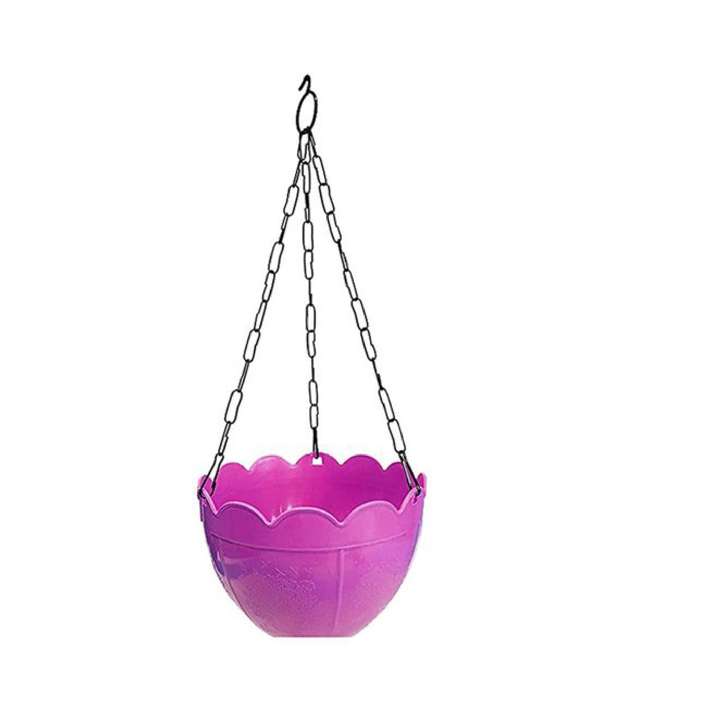 Wukusy flower pot with hanging chain for houseplants, garden, or balcony decor, showcasing a stylish decorative plant container.