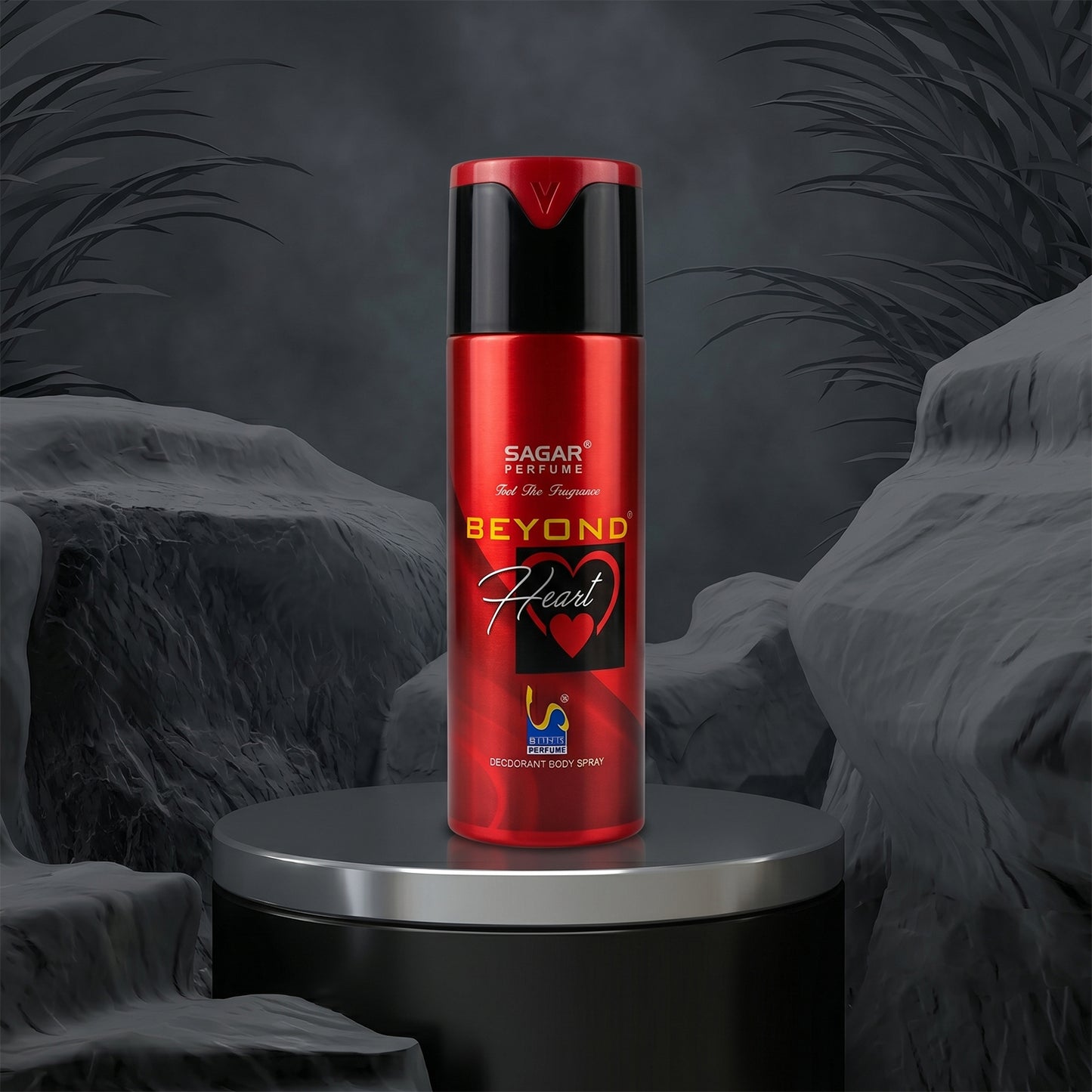 Wukusy Sagar Beyond Heart perfume body spray for men, 200ml bottle with sleek design and modern branding.