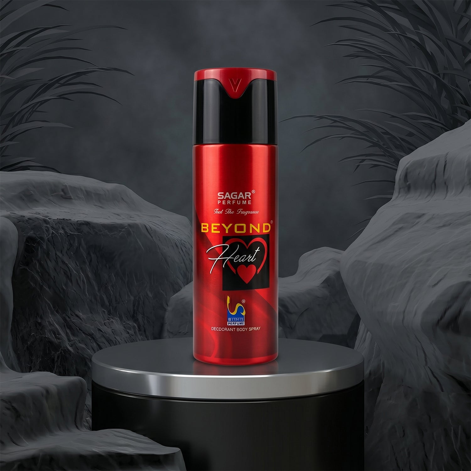 Wukusy Sagar Beyond Heart perfume body spray for men, 200ml bottle with sleek design and modern branding.