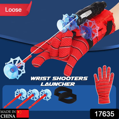 Wukusy web shooter toy for kids featuring superhero wrist gloves with sticky wall and foam bombs for role-play and educational fun.