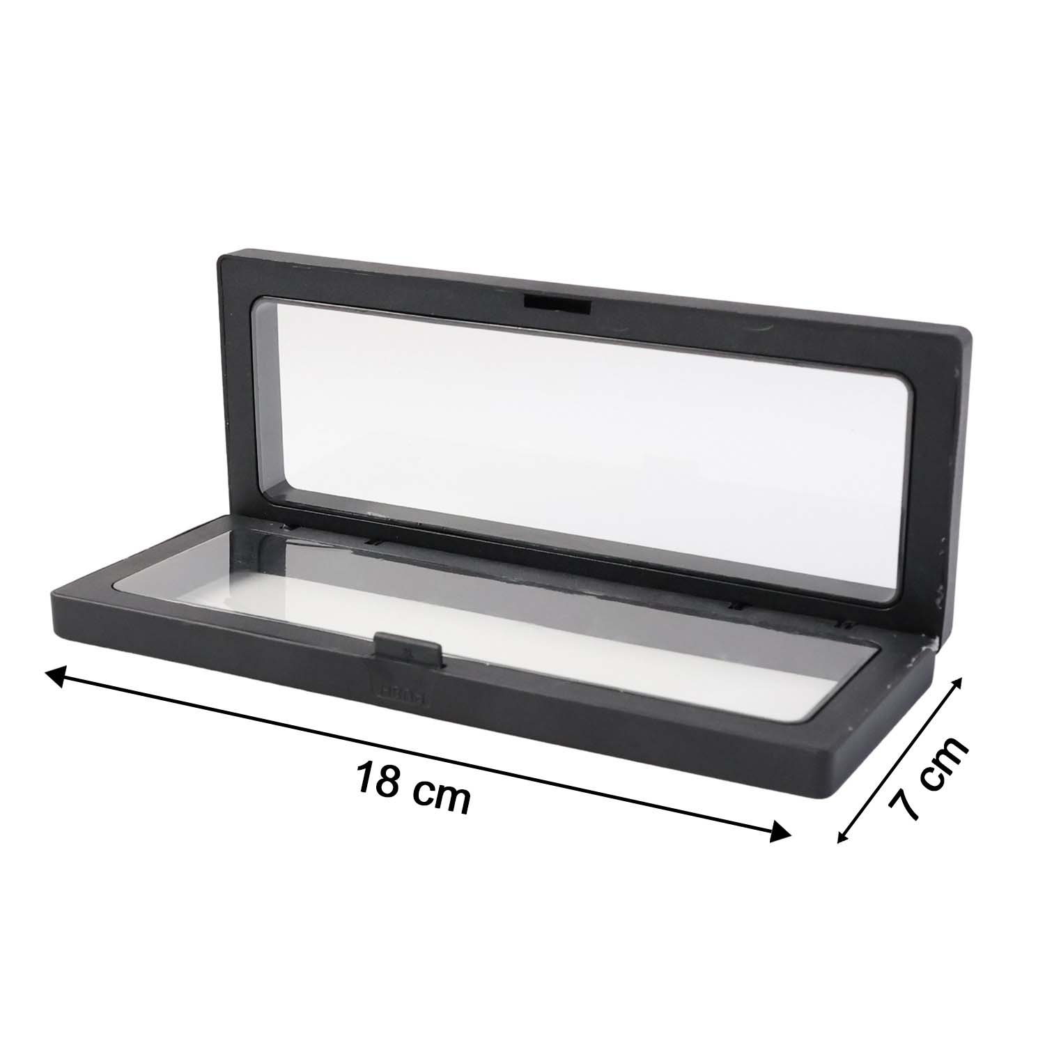 Wukusy transparent jewelry display box measuring 18x7 cm, ideal for organizing and showcasing jewelry items.
