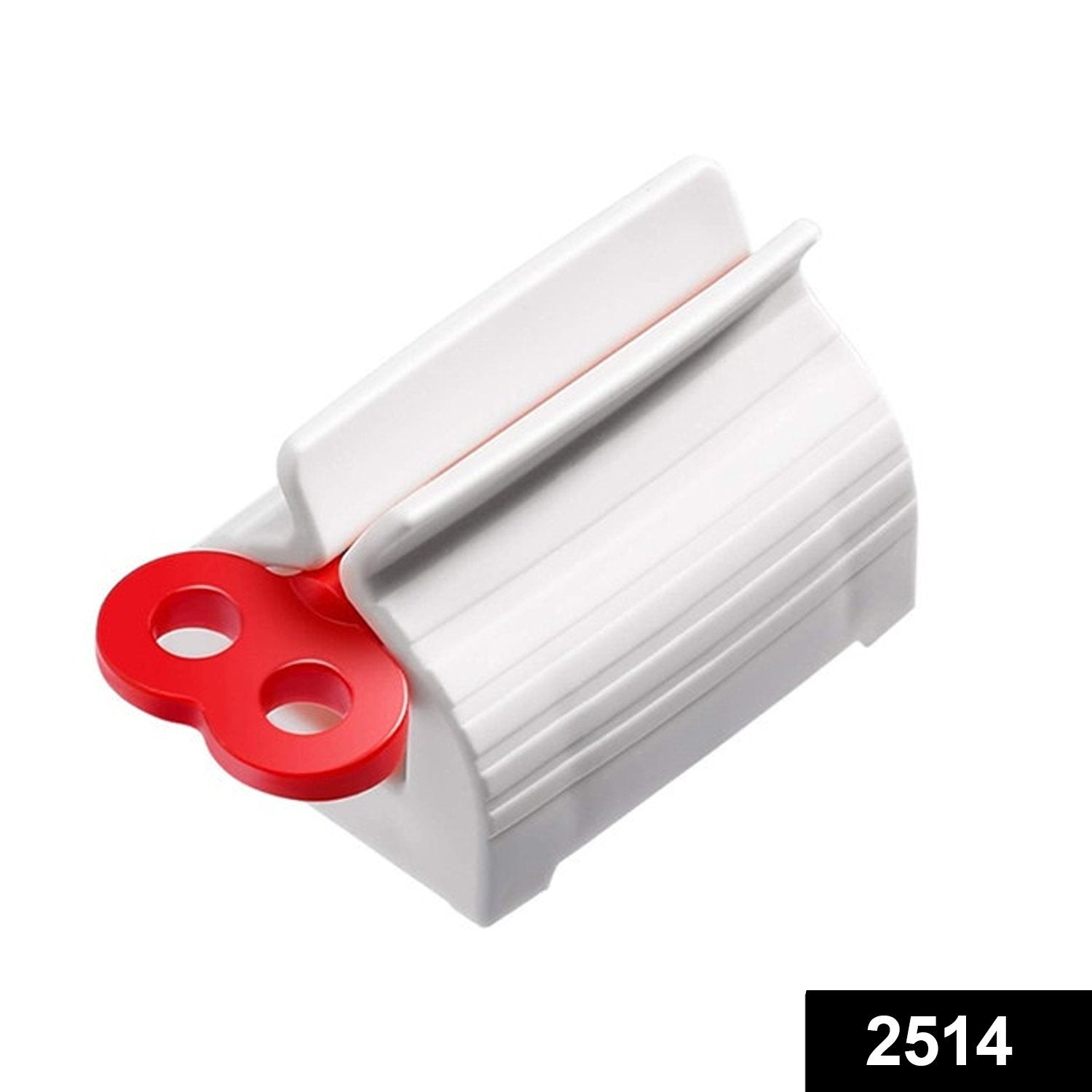 Wukusy 2514 rolling tube toothpaste squeezer and stand for easy toothpaste dispensing and storage at home.