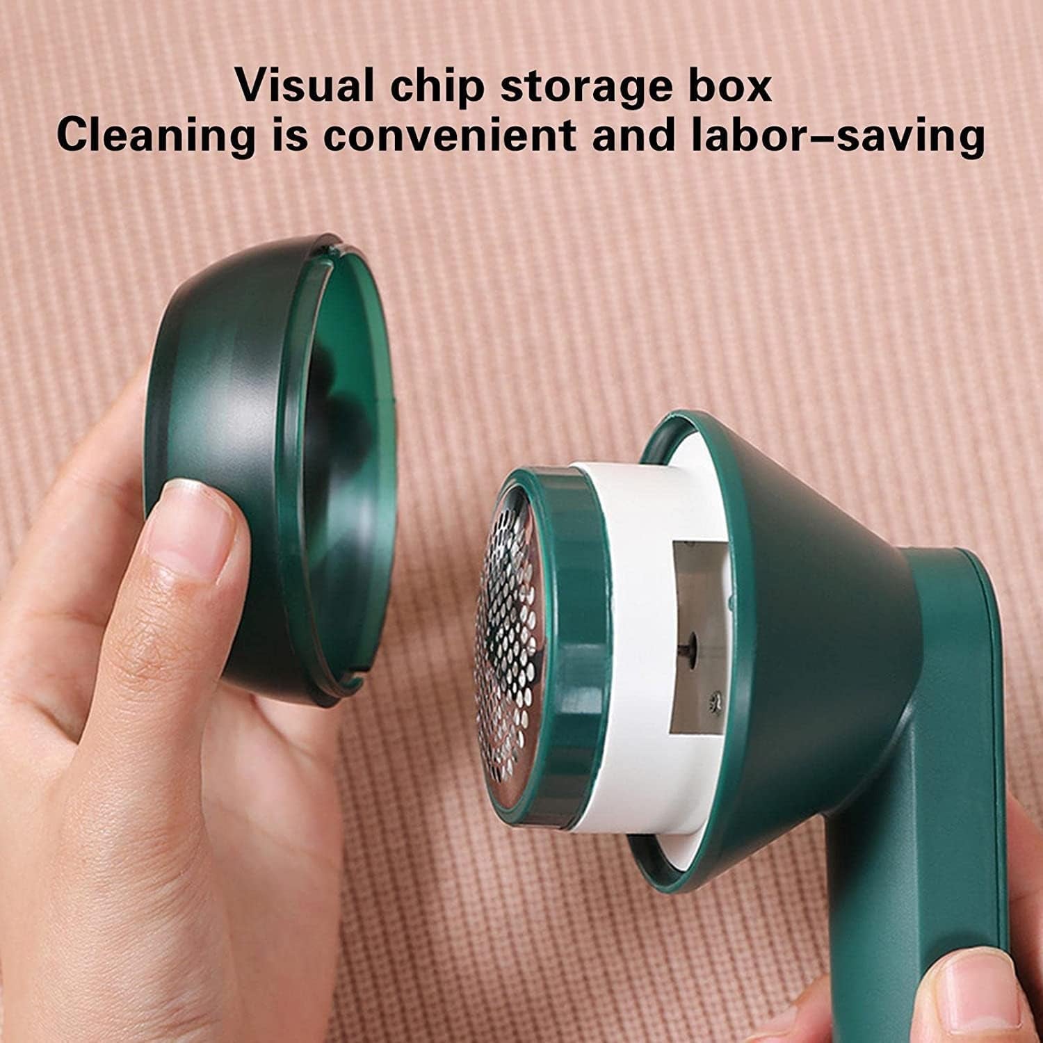 Wukusy USB-powered fabric lint remover and sweater fuzz cleaner with a compact handheld design for removing lint and fuzz from clothing.