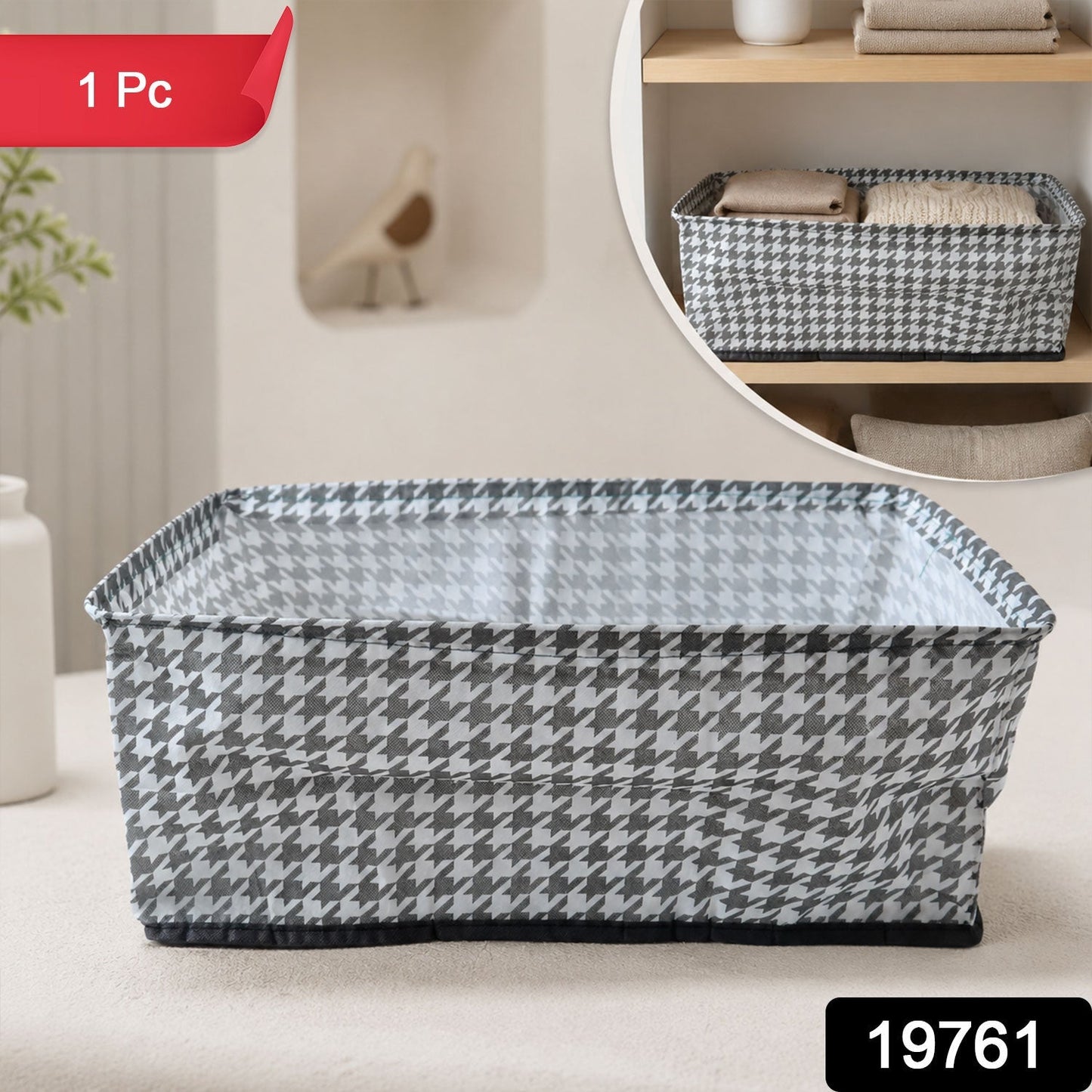 Foldable fabric storage basket by Wukusy, ideal for organizing clothes and toys in a foldable cloth organizer box.