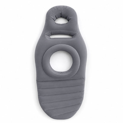 Wukusy inflatable pregnancy pillow with support mat and belly hole, designed for comfortable maternity support during sleep.