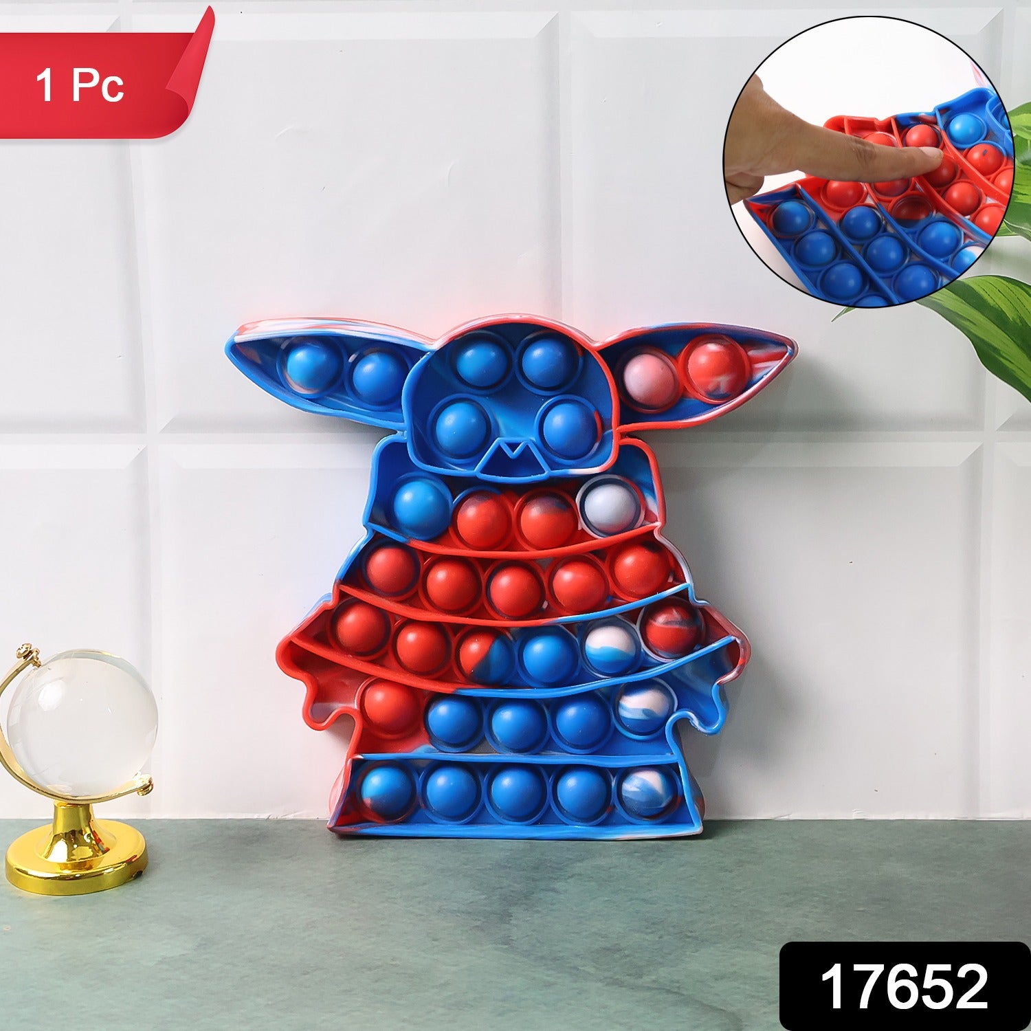 Colorful Wukusy cartoon shape silicone Pop It fidget toy with multiple bubbles for stress relief and sensory play.