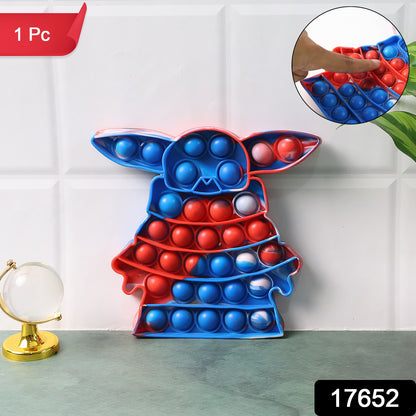 Colorful Wukusy cartoon shape silicone Pop It fidget toy with multiple bubbles for stress relief and sensory play.