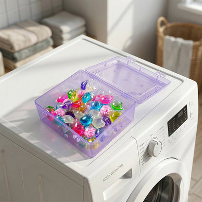 Colorful laundry detergent pods by Wukusy, 25-piece pack with vibrant, multi-colored pods for effective cleaning.