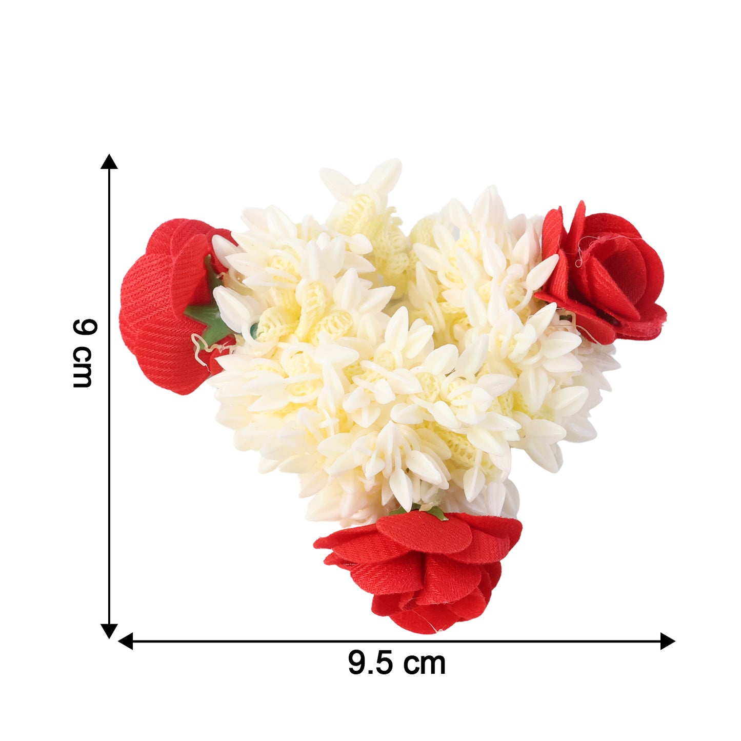 Artificial flower Gajra from Wukusy, traditional floral hair accessory featuring vibrant, realistic-looking artificial flowers.