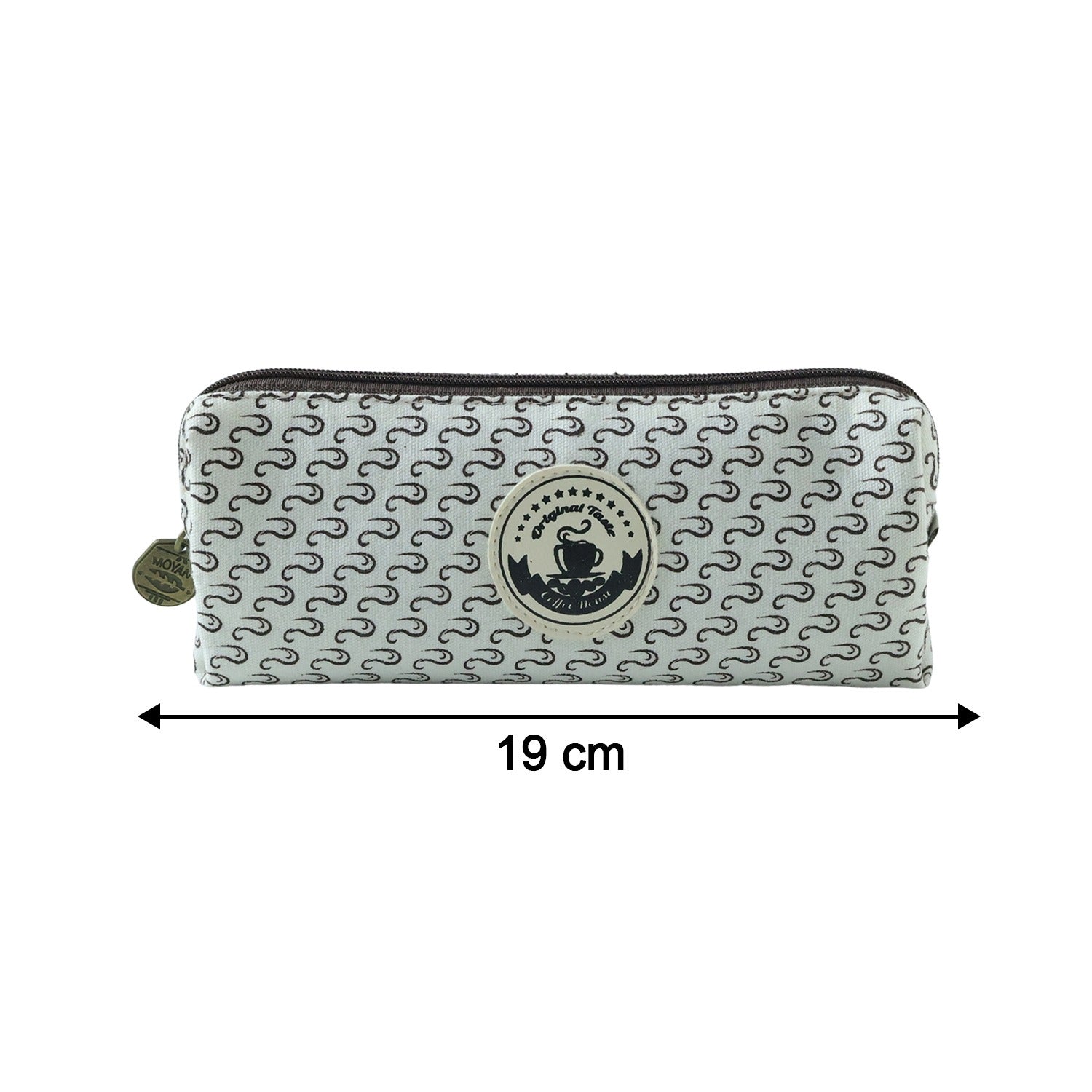 Wukusy multipurpose zipper pencil pouch with a colorful fabric design, suitable for stationery and small accessories.