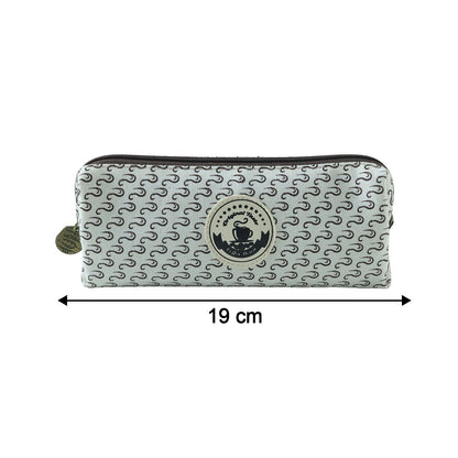 Wukusy multipurpose zipper pencil pouch with a colorful fabric design, suitable for stationery and small accessories.