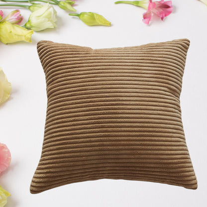 Wukusy 16x16 inch soft corduroy throw pillow cover, square decorative pillowcase for bed, sofa, or chair in home decor style.