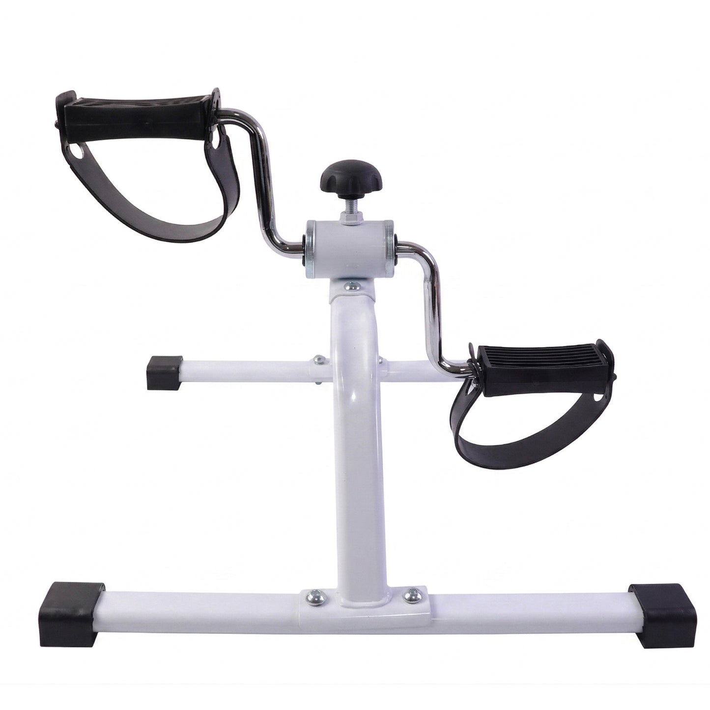 Wukusy mini pedal exerciser cycle for portable fitness, showing compact pedal machine with adjustable straps and digital display