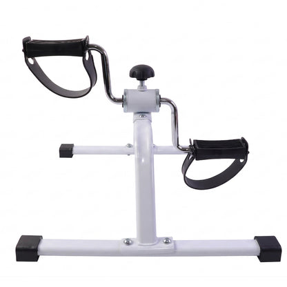 Wukusy mini pedal exerciser cycle for portable fitness, showing compact pedal machine with adjustable straps and digital display