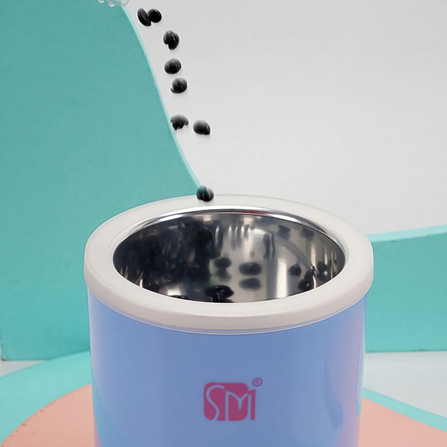Wukusy electric wax heater with 200ml melting bowl, 100W power, suitable for heating and melting wax for beauty treatments.
