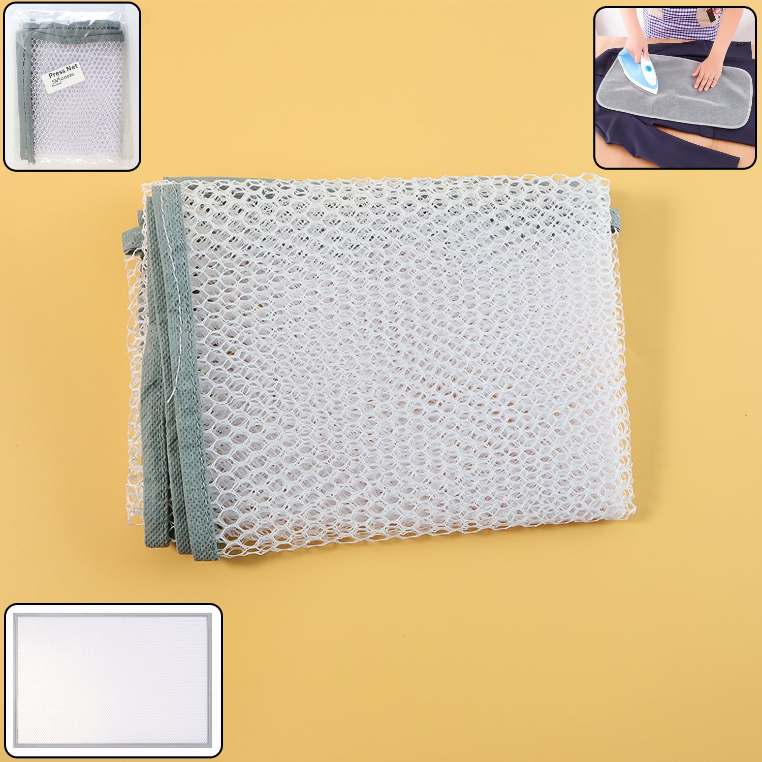 Large Wukusy ironing press net mesh protector cloth, 67x50 cm, designed to safeguard fabrics during ironing.