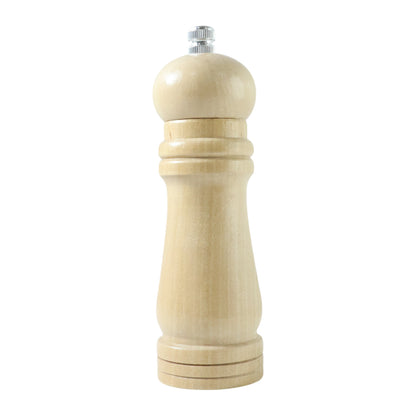 Wukusy classic wooden manual pepper grinding mill with a traditional design and adjustable grinding mechanism.