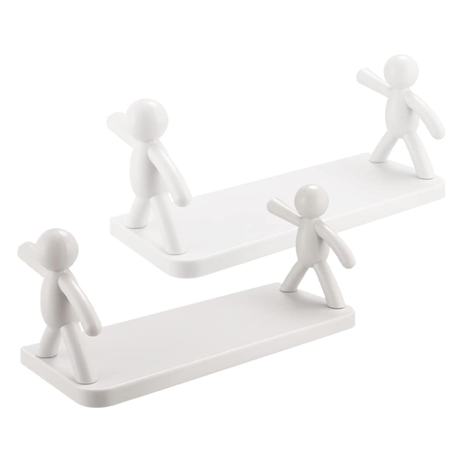 Wukusy floating wall shelves for bedroom, living room, and kitchen, mounted on the wall for home organization and decor.