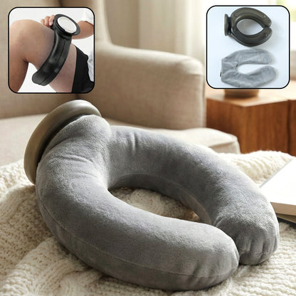 Wukusy multi-purpose U-shaped comfort support pillow showing its soft fabric cover and ergonomic design for neck and back support.