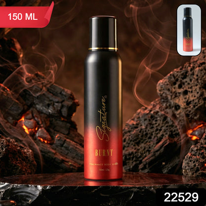 Wukusy Signature Premium Burnt Fragrance Body Spray for Men, 150ml bottle with sleek packaging.