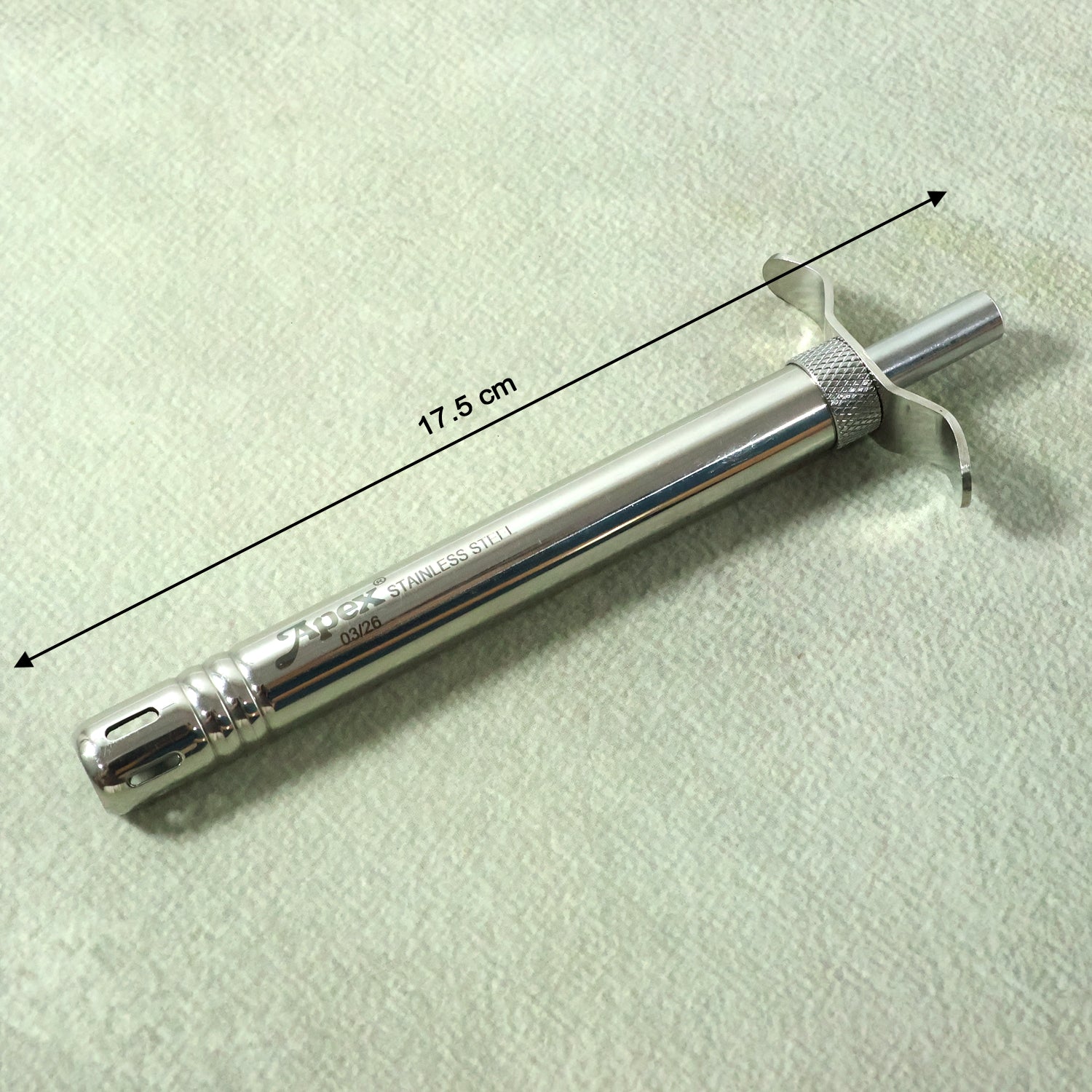 Wukusy manual stainless steel gas stove spark lighter with ergonomic handle and ignition button for easy lighting.