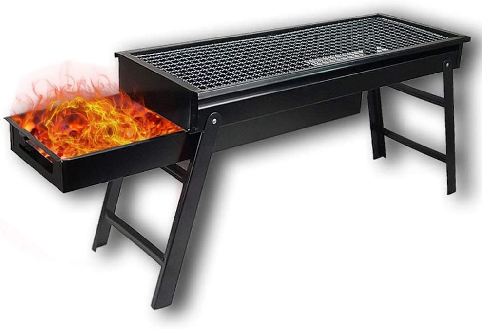 Wukusy 2225 folding portable BBQ grill set for outdoor and home use, compact and easy to carry for grilling enthusiasts