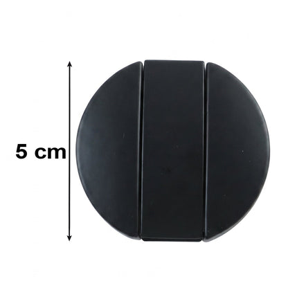 Heavy-duty foldable wall mount hook by Wukusy with screws, ideal for hanging clothes and bags, shown in a folded and extended position.