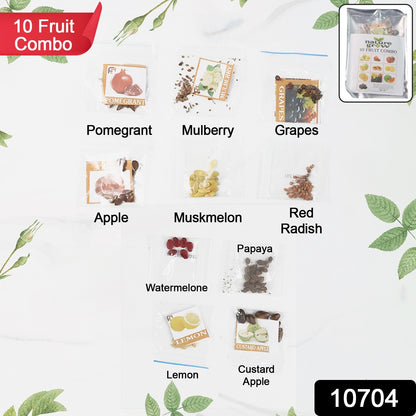 Wukusy fruit seeds combo pack with 10 different seed varieties for home gardening and planting projects
