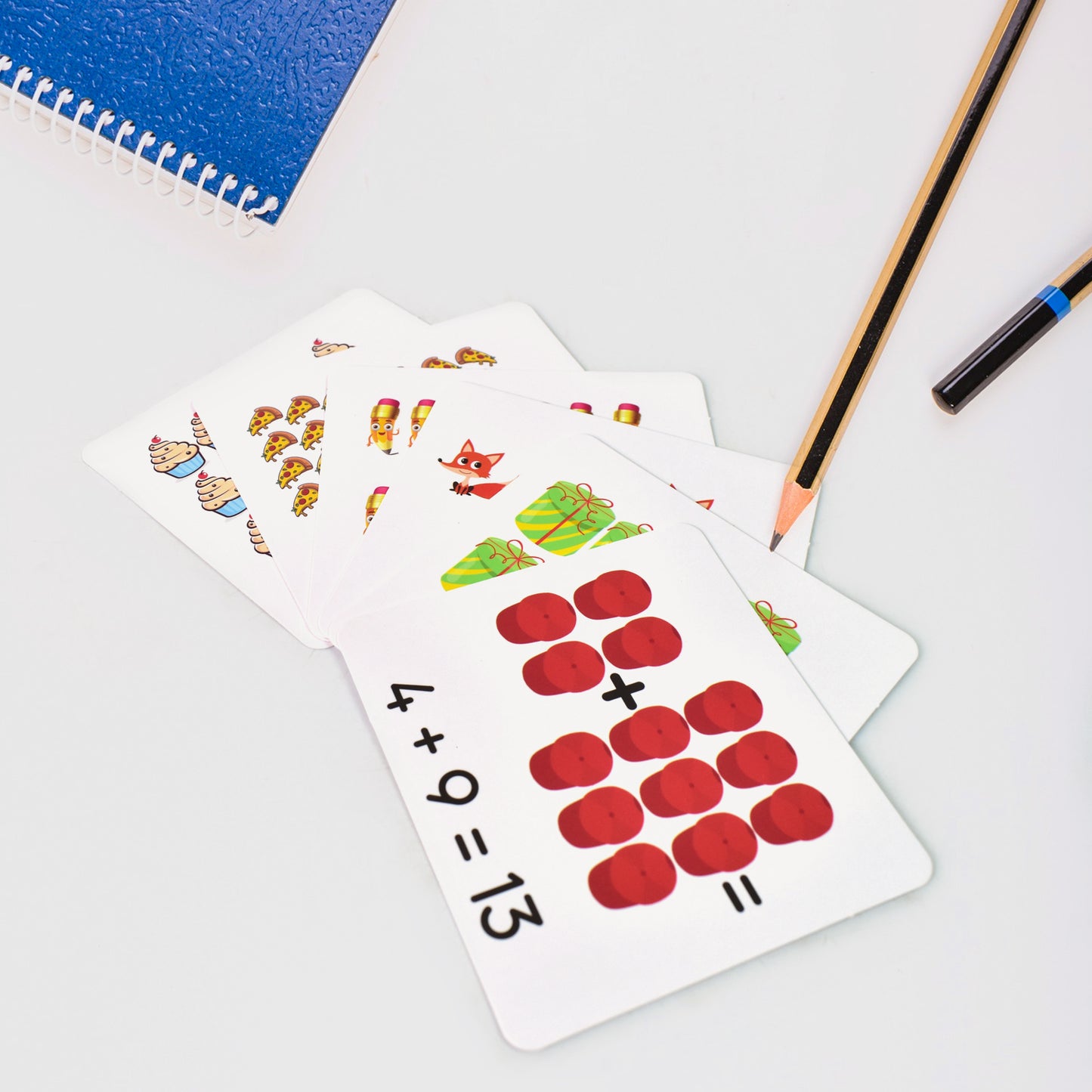 Wukusy Wooden MathTime for Kids educational math card game toy with colorful cards for learning math skills