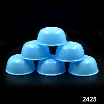 Set of 6 Wukusy small plastic bowls, microwave safe and unbreakable, ideal for kitchen use with colorful, durable design.