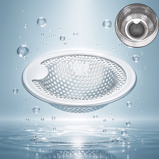 Stainless steel kitchen sink drain strainer and stopper from Wukusy, small size, perfect for preventing debris in kitchen sinks.