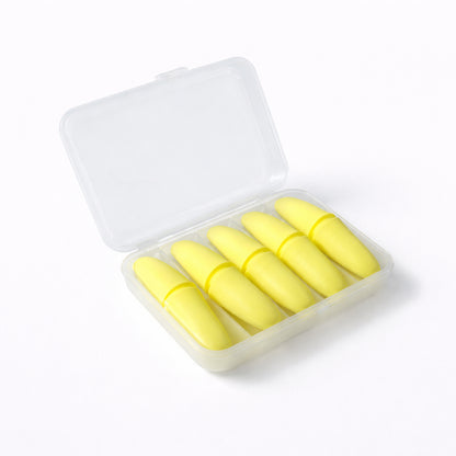 Wukusy soft foam noise reduction ear plugs in a 5 pair pack, compact and comfortable for blocking out sound.