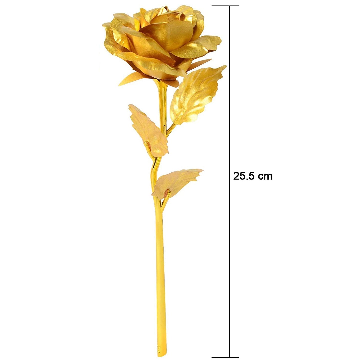Set of three Wukusy Golden Rose decorative ornaments for home, office, or cafe decor.