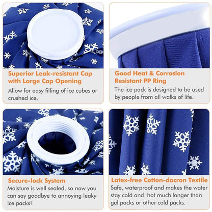 Wukusy 6165 pain reliever ice bag for joint pain relief, shown cooling over affected joints in a health care setting