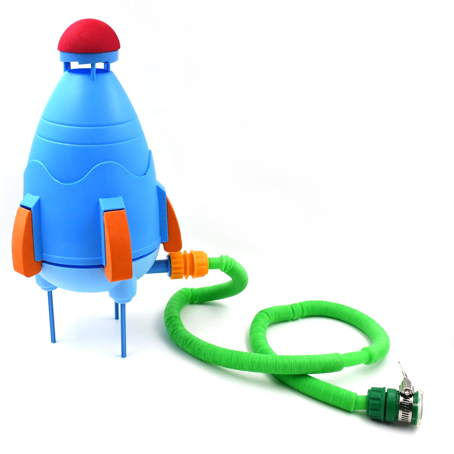 Wukusy garden rocket launcher sprinkler toy set for kids, summer outdoor water play and fun in the backyard.