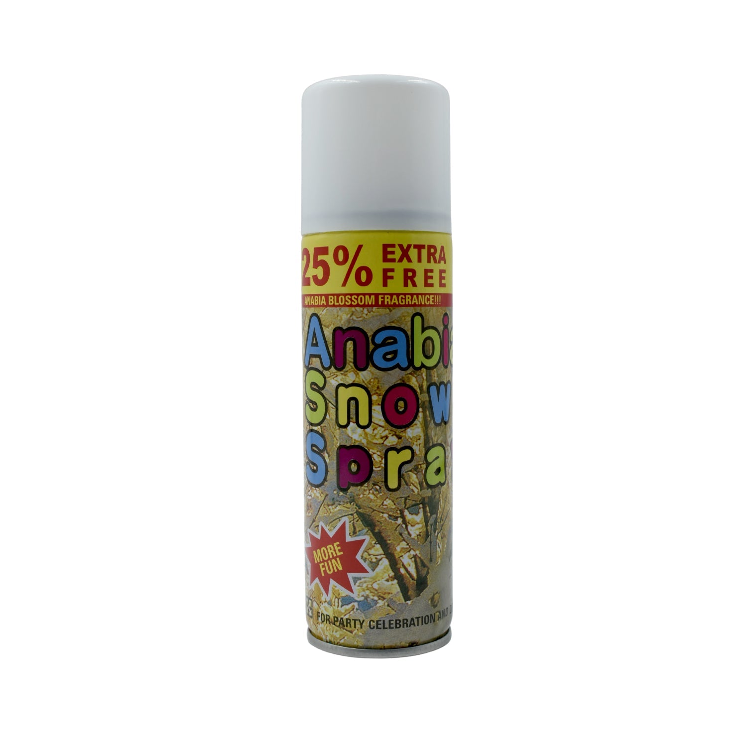 Wukusy Party Snow Spray canister used for fun at parties and events, suitable for home improvement and entertainment activities.