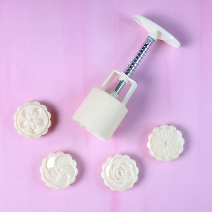 Wukusy Spring Press Cookie Pastry Mold set for home baking, includes multiple molds for shaping cookies and pastries.
