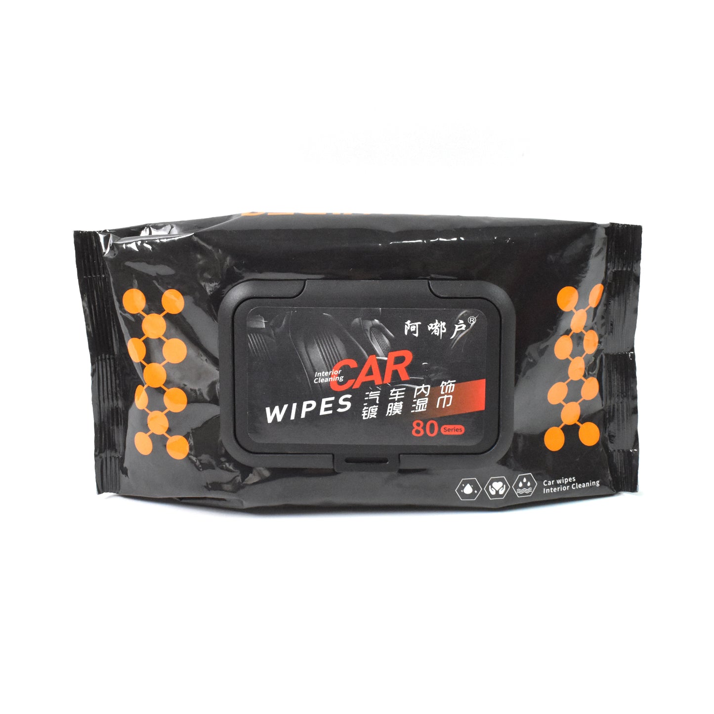 Wukusy car dashboard scratch remover tissues set with 80 soft wipes for cleaning and polishing vehicle interior surfaces.
