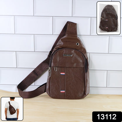 Wukusy waterproof anti-theft cross-body waist bag with USB charging and earphone hook, casual travel shoulder sling bag for men