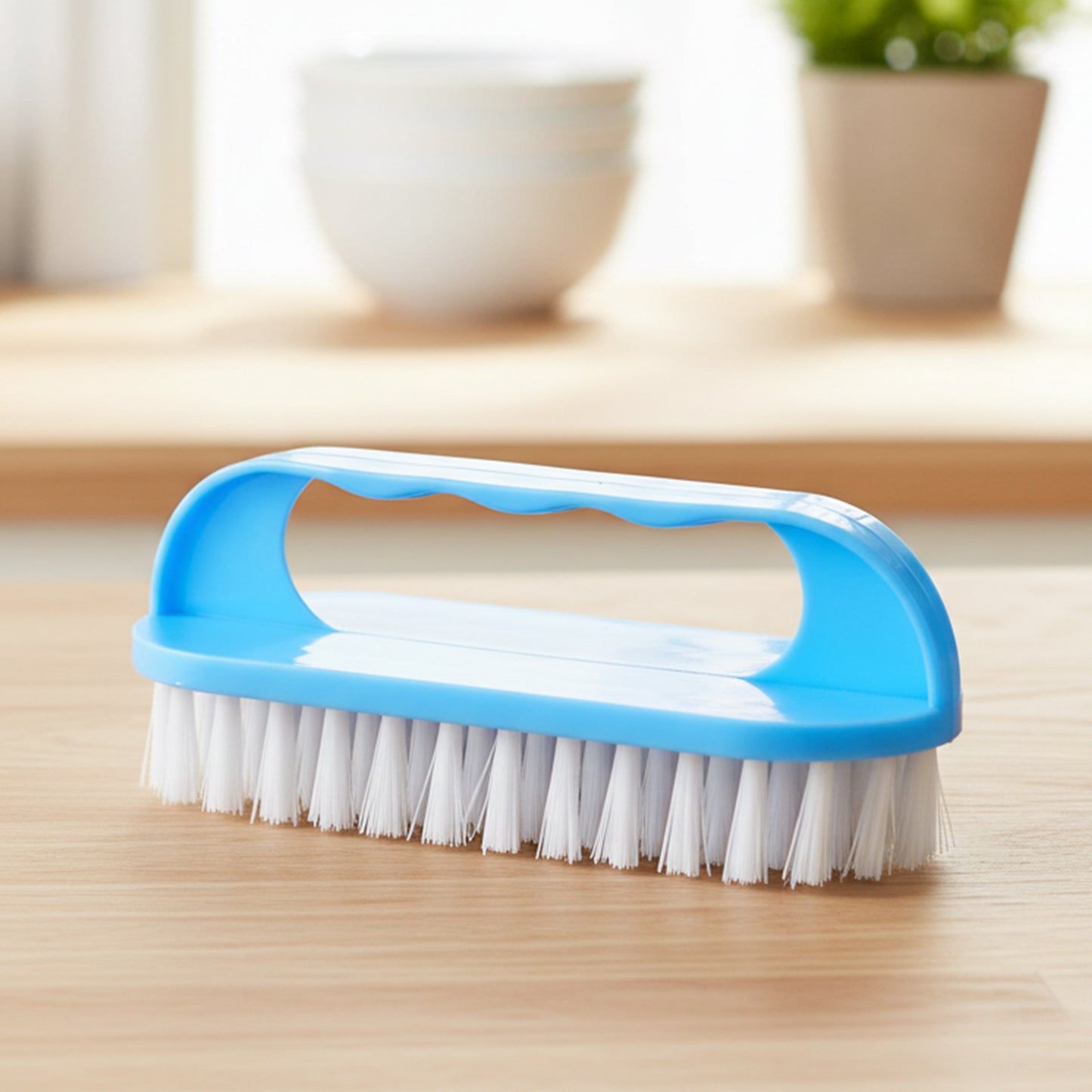 Wukusy heavy-duty handheld cleaning scrub brush with durable bristles for scrubbing surfaces and tough stains.