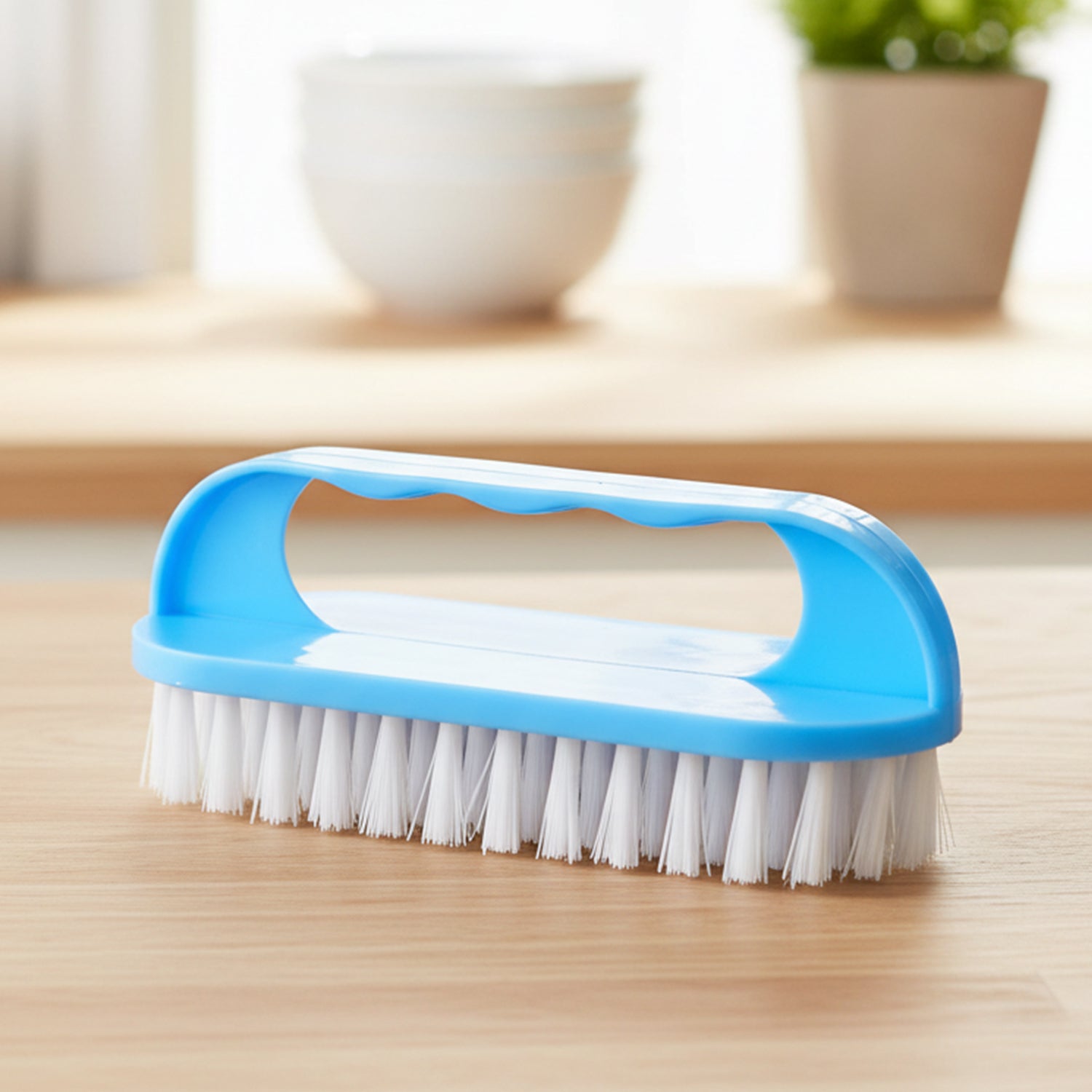 Wukusy heavy-duty handheld cleaning scrub brush with durable bristles for scrubbing surfaces and tough stains.