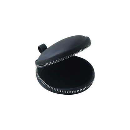 Wukusy compact hard shell earphone carrying case with zipper closure, designed for safe storage of earbuds or small accessories.