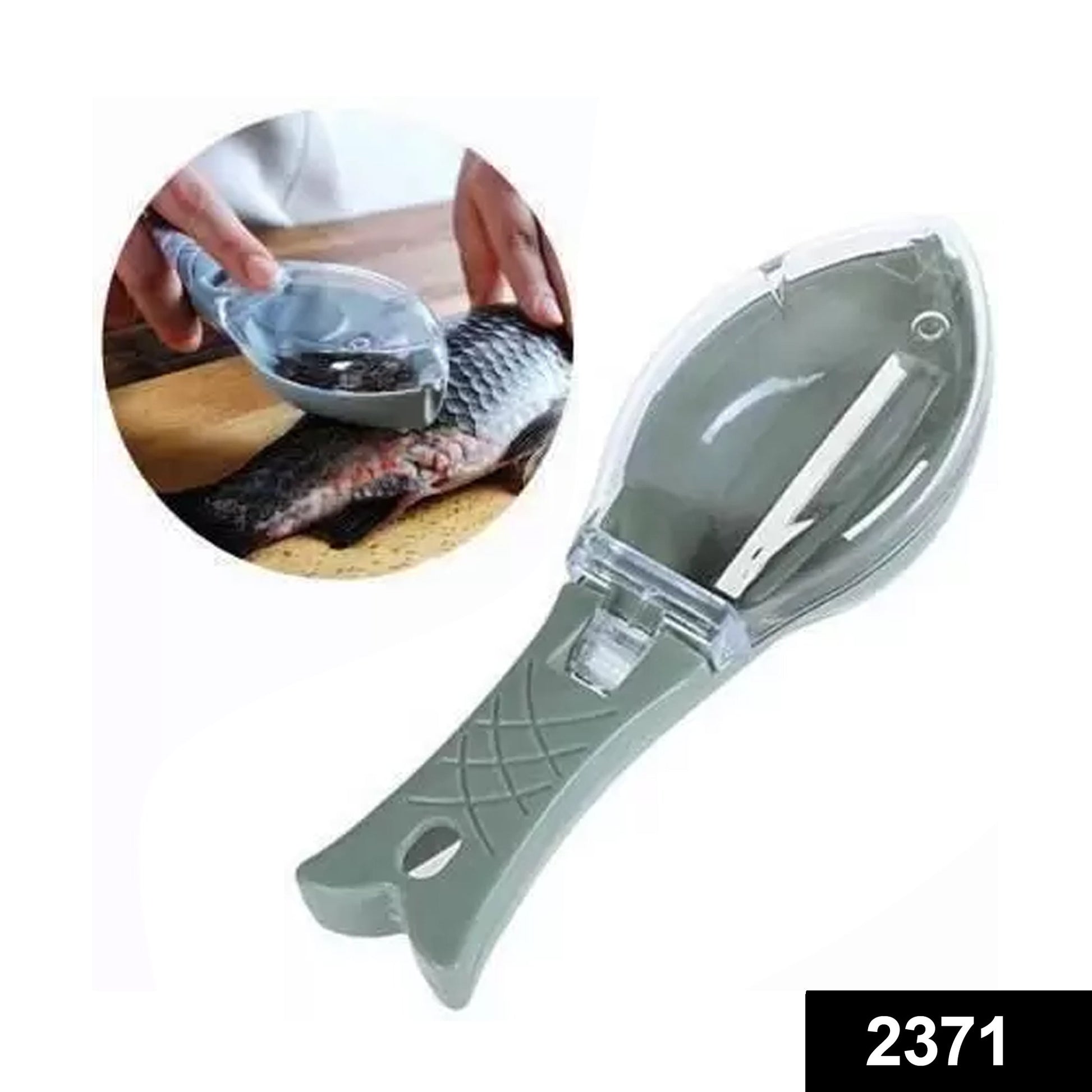 Wukusy Fish Scale Scraper and Peeler, a kitchen tool with textured surface for removing fish scales efficiently.