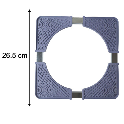 Wukusy adjustable washing machine stand with wheels and movable base, designed for easy relocation of appliances.