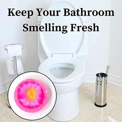 Wukusy 6284 World Air Freshener Flowers Block for bathroom and toilet, decorative floral air freshener in a white container
