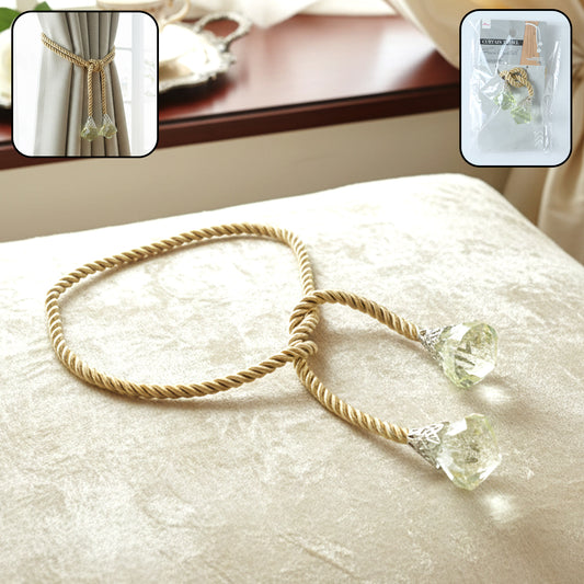Luxury decorative curtain tassel tieback by Wukusy, featuring elegant fabric and intricate knot design for stylish window treatment.