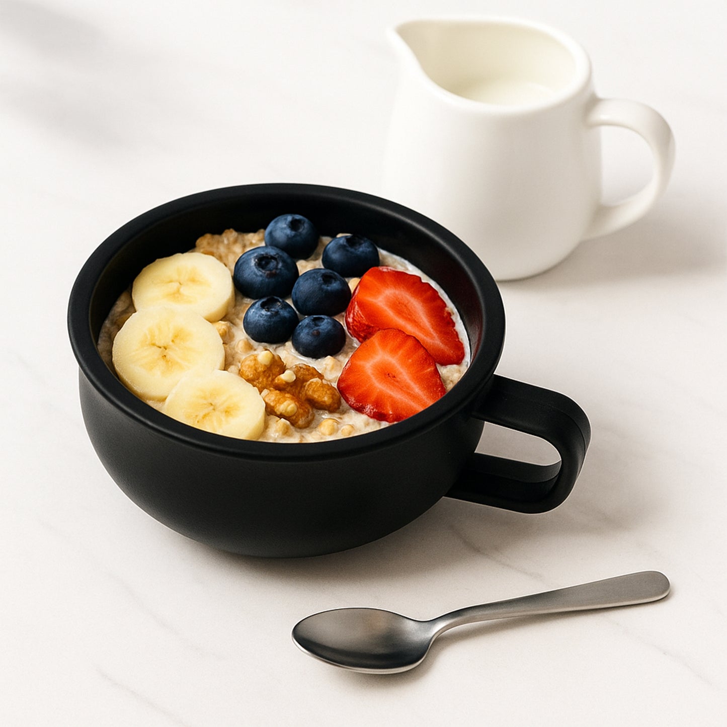 Large-capacity deep handle bowl by Wukusy, made of durable material, ideal for mixing and serving in home and kitchen use.