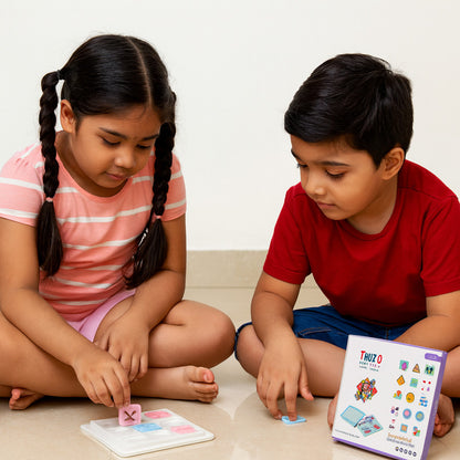 Wukusy Tic Tac Toe classic strategy board game for kids featuring a colorful game board with X and O pieces on a wooden surface.