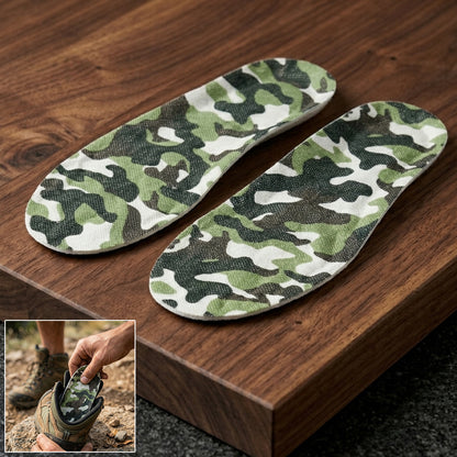 Pair of Wukusy flexible shock-absorbing shoe insoles for size 39 to 42, designed for comfort and impact absorption.